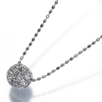Diamond 0.20ct Paved Flower Necklace 18K 750