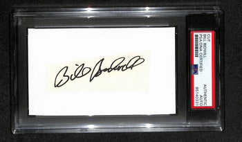 Bill Bidwell Autographed 3X5 Cut Card Psa/Dna
