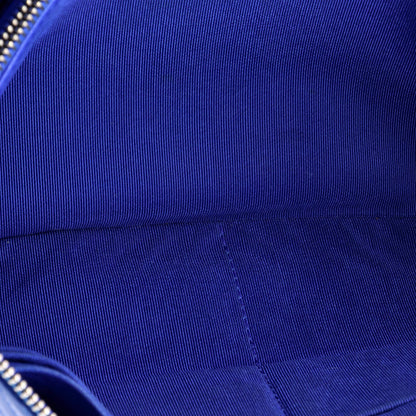 Chanel Classic Double Pocket Zip Pouch Chevron Caviar Medium