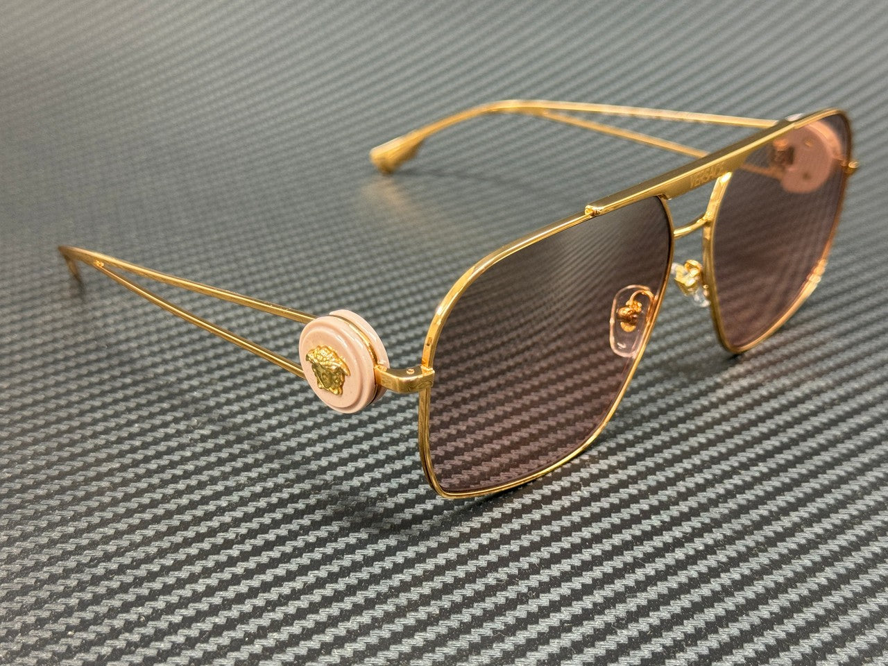 VERSACE VE2269 10027E Gold Pink Gradient Men's 62 mm Sunglasses