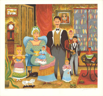 Lee Dubin Family Portrait Signed 