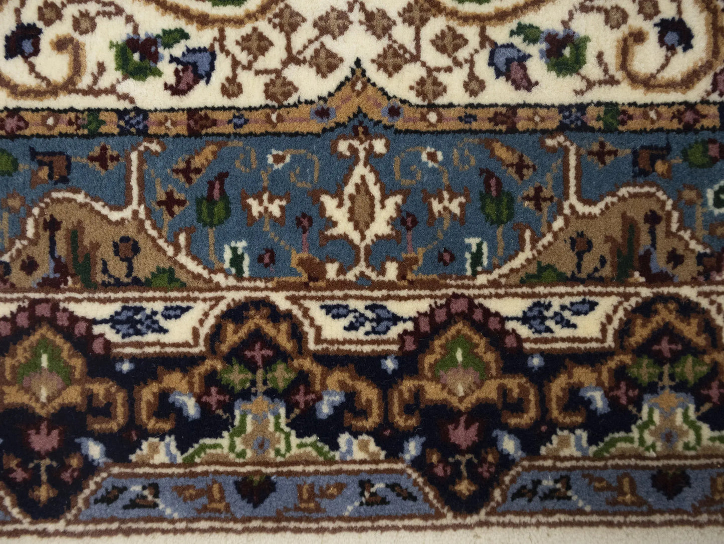 Handmade Kirman Oriental Runner Rug Floral Design