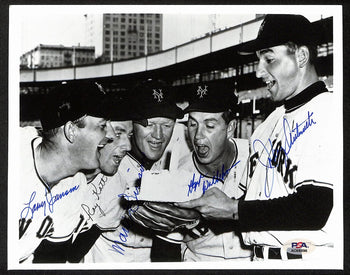 1954 New York Giants Multi-Signed (5) 8X10 Photo