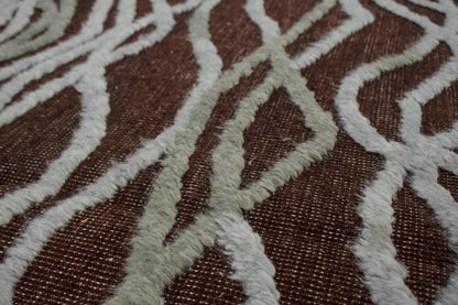 Handmade Modern Waves Area Rug High-Low Relief