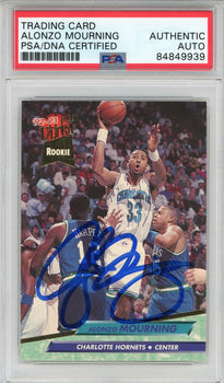 Alonzo Mourning Autographed 1992-93 Fleer Ultra Rookie Card #234 (Psa)