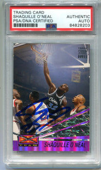 Shaquille O`Neal 1992 Topps Beam Team Members Only #1 Autographed Card (Psa)