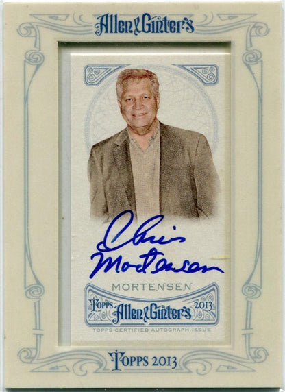 Chris Mortensen 2013 Topps Allen & Ginter Autographed Card #Aga-Cm