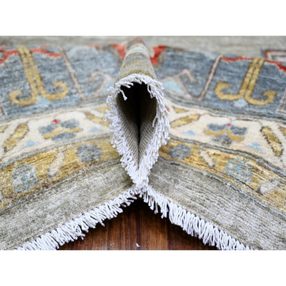 10'1"X14' Dark Gray Finer Peshawar Pure Wool Hand Knotted Oriental