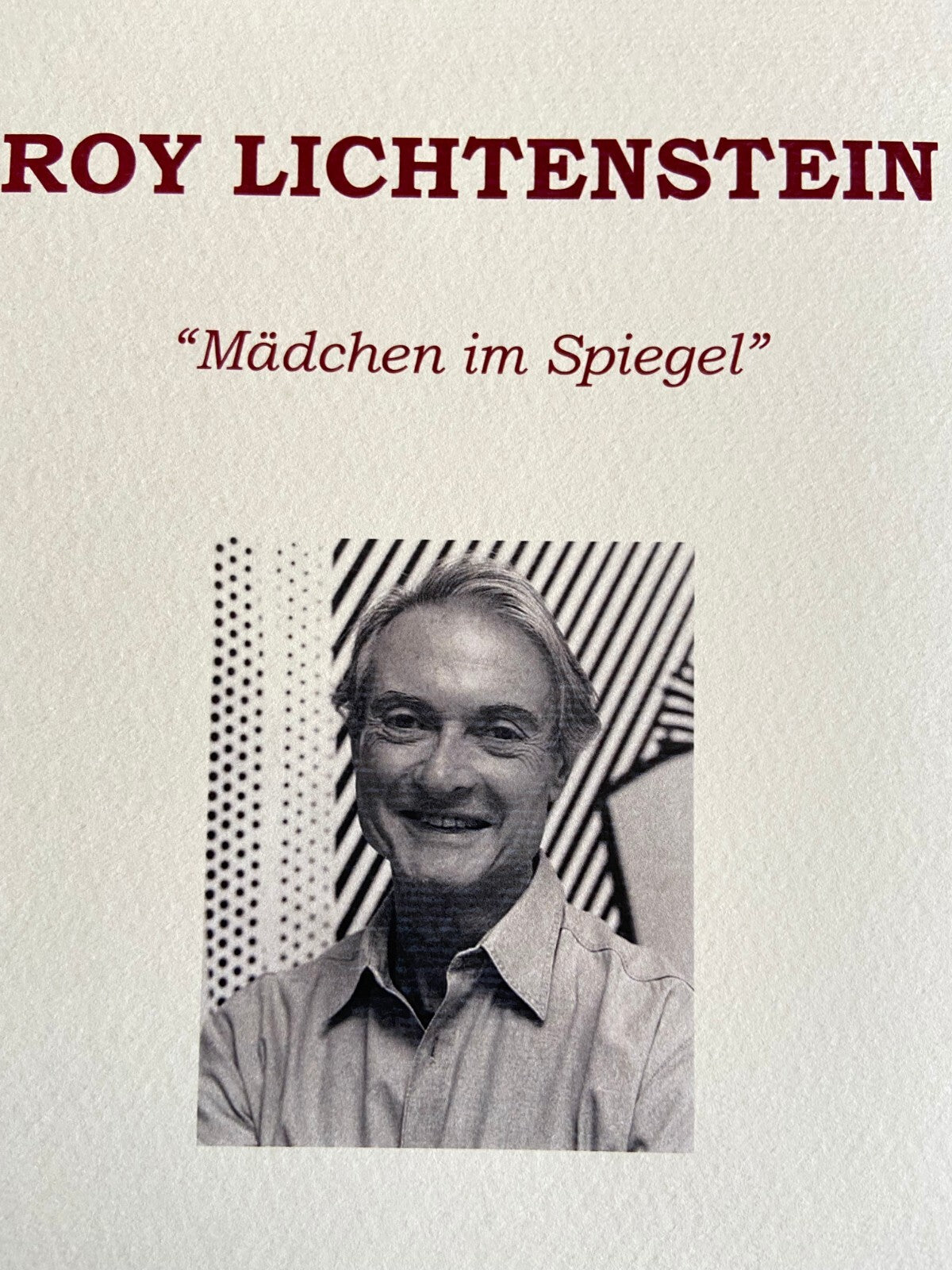 Roy Lichtenstein Lithograph Signed Numbered Pencil Stamp