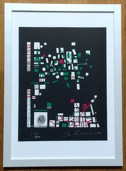 Risaburo Kimura Signed Original Serigraph Screenprint City-63 Framed