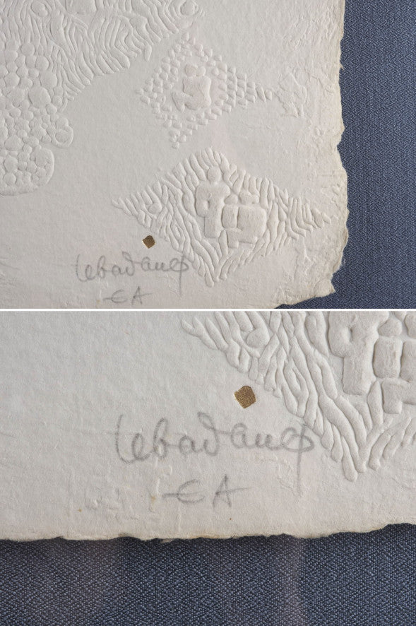 Hoi Lebadang  Embossed Etching Ea Signed Large Mixed Media With Case 6767Cm