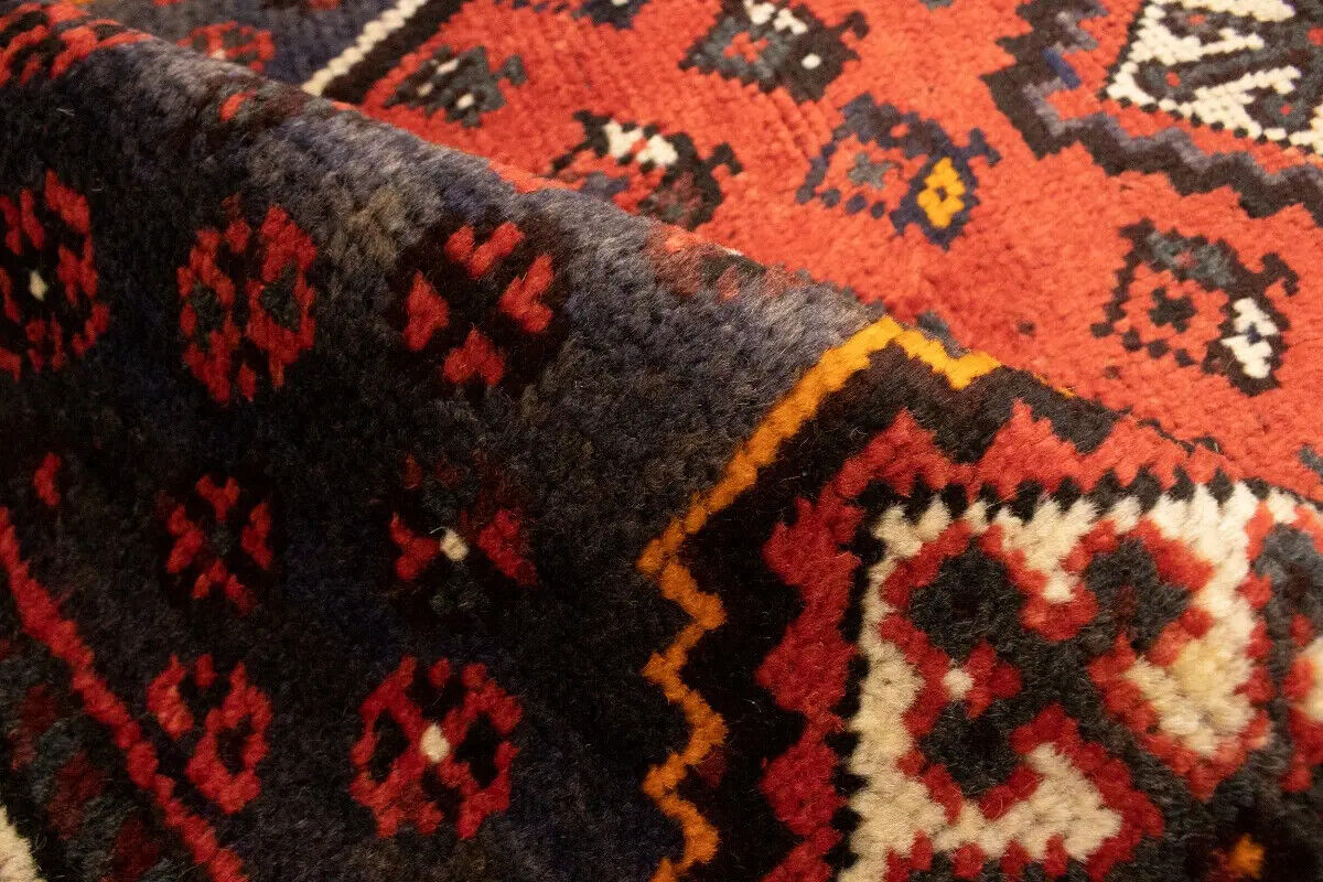 Rare Vintage Handmade Wool Oriental Rug Tribal