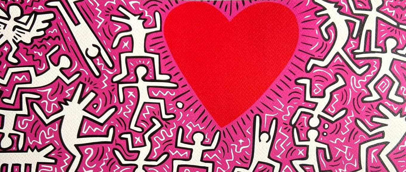 Keith Haring Lithograph From A Painting