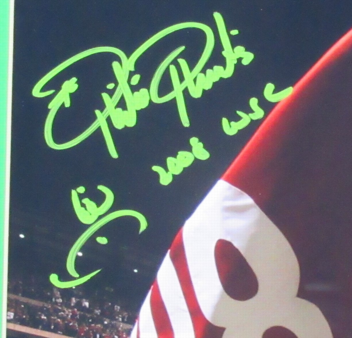 Tom Burgoyne "Phillie Phanatic" Signed/Inscribed 11X14 Photo Framed Jsa 190248