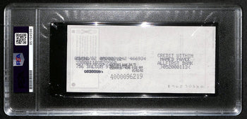 Johnny Unitas Signed 4/30/02 Check Psa/Dna Mint 9 188679
