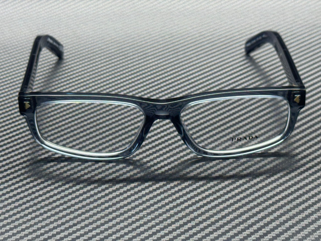 PRADA PR B02V 17T1O1 Transparent Ocean Men's 57 mm Eyeglasses
