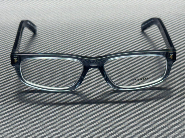 PRADA PR B02V 17T1O1 Transparent Ocean Men's 57 mm Eyeglasses