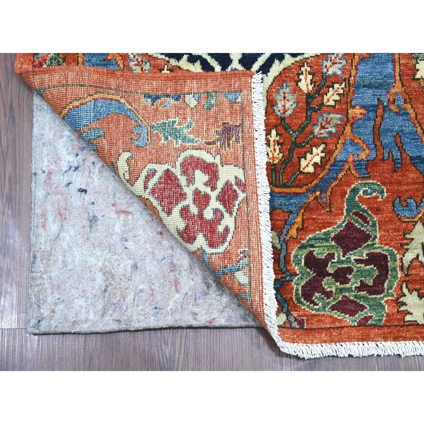 2'7"x17'2" Orange Bijar Garus Design Wool Hand Knotted Runner Oriental Rug
