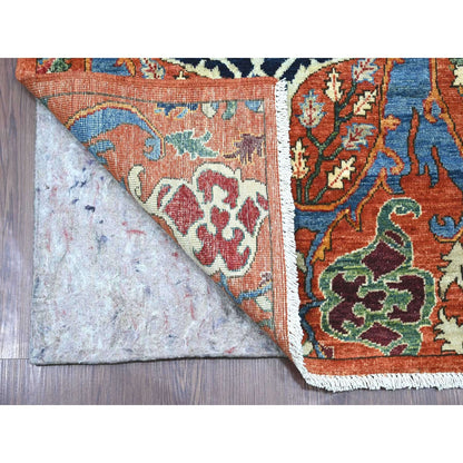 2'7"x17'2" Orange Bijar Garus Design Wool Hand Knotted Runner Oriental Rug