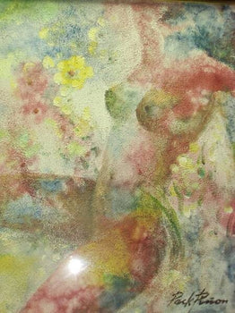 Peck Pinon (Filipino) - Nude Signed Original Painting Oil On Canvas Framed 1987