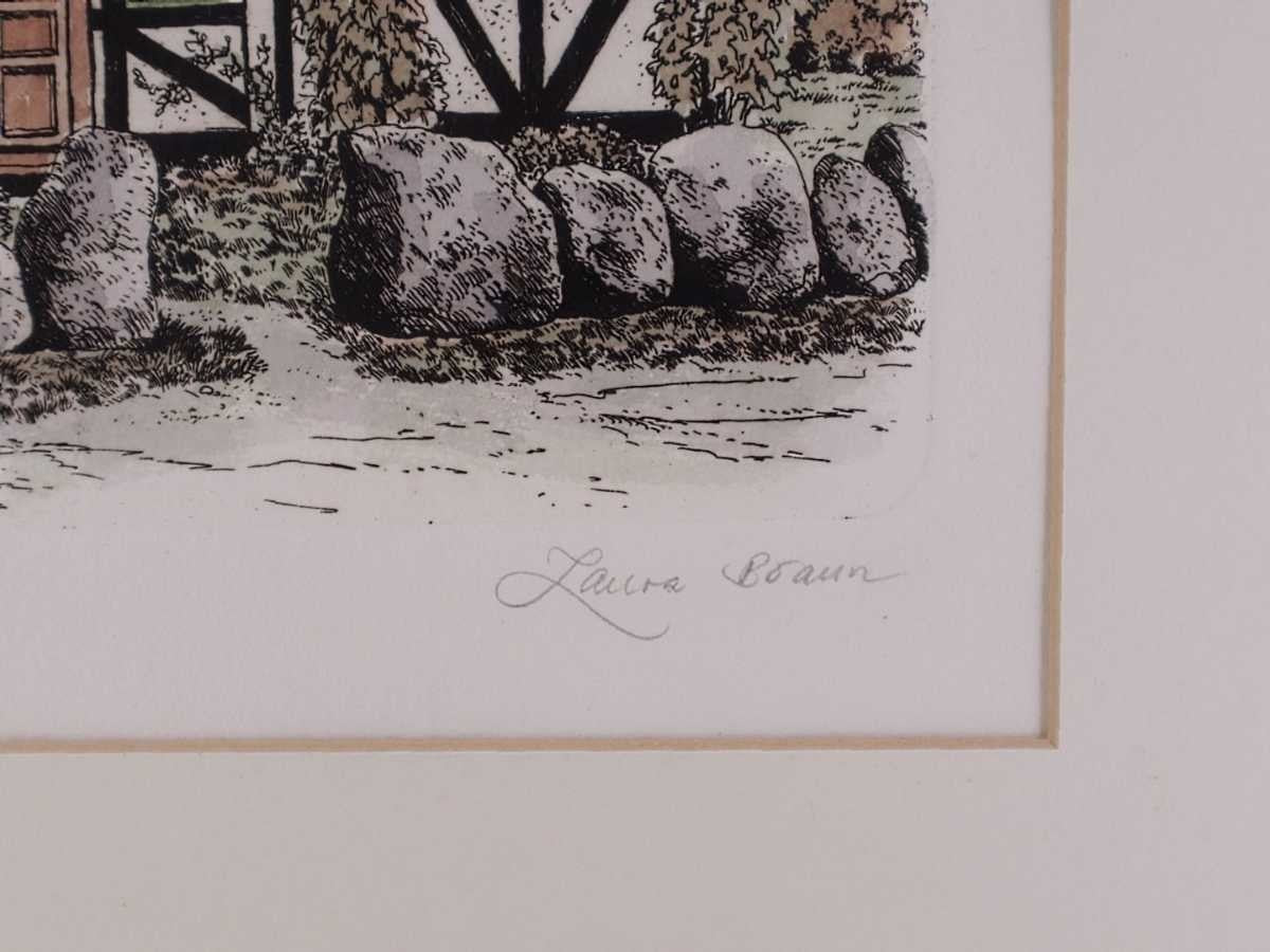 Laura Braun Original Limited Edition Print "My Country Home" Signed German Art
