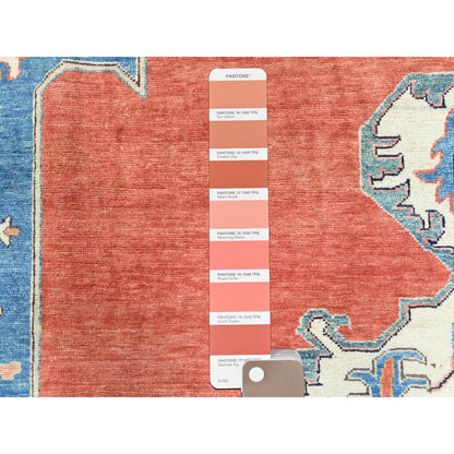 12'X14'7" Imperial Red Afghan Peshawar Heris Wool Hand Knotted Rug