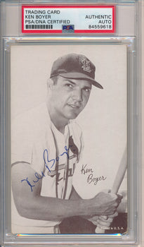 Ken Boyer Cardinals Signed/Auto 3.5X5.5 B/W