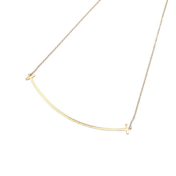 Tiffany & Co. T Smile Large Necklace K18Pg