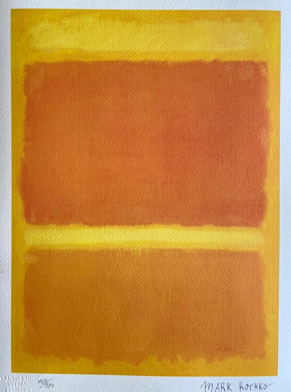 Mark Rothko Lithograph Signed Coa Numbered In Pencil 180 Copies