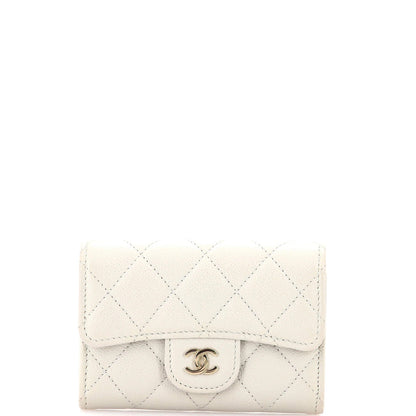Chanel Classic Flap Card Case Quilted Caviar