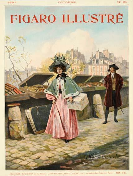 Original Vintage Poster Seine Book Seller By Cain For Figaro Illustre 1898