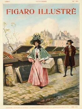 Original Vintage Poster Seine Book Seller By Cain For Figaro Illustre 1898