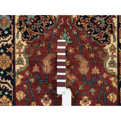2'7"X12' Red Hand Knotted Saroogh Re-Creation 100% Wool Runner Rug