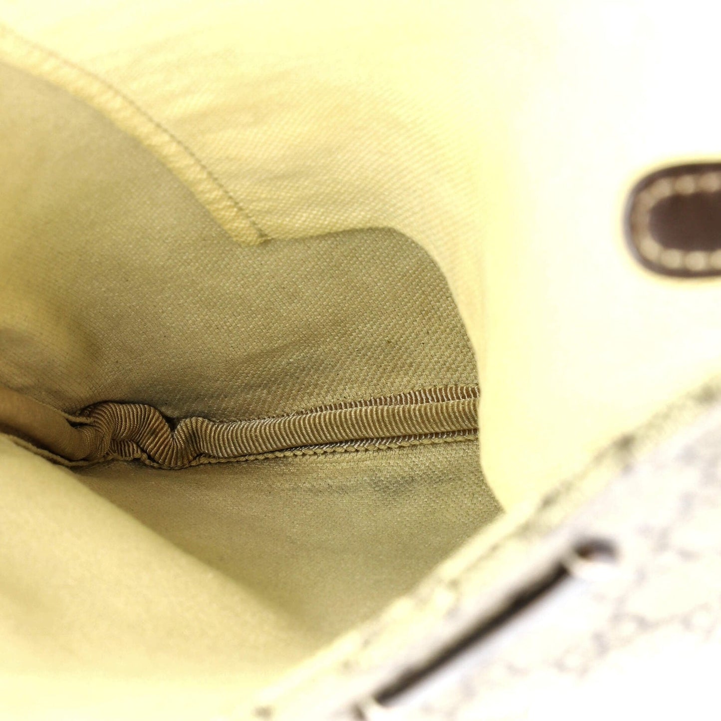 Gucci Zip Top Messenger Bag Gg Coated Canvas Large