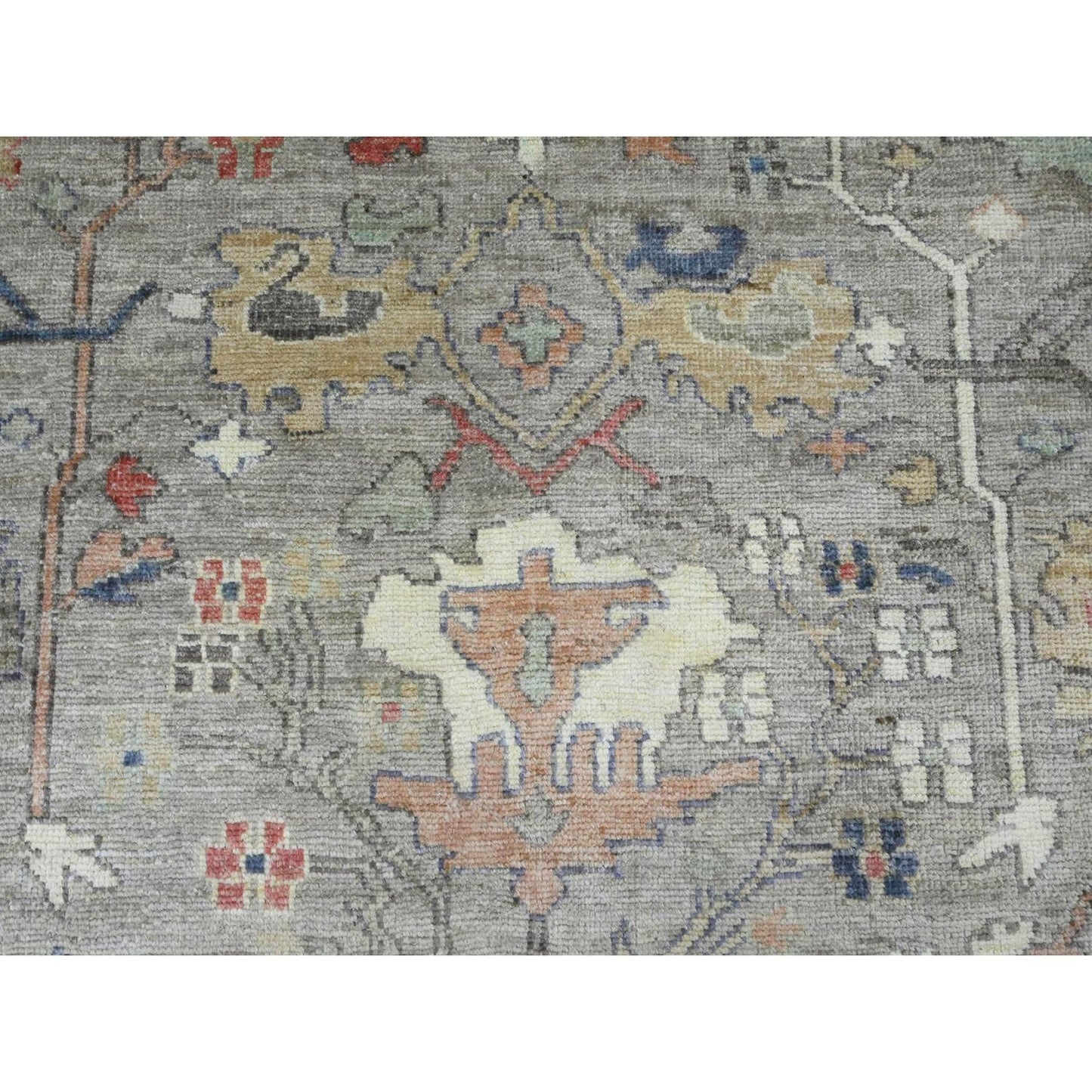 8'6"X11'2" Khaki Brown 100% Wool Afghan Angora Oushak Hand Knotted Rug