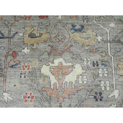 8'6"X11'2" Khaki Brown 100% Wool Afghan Angora Oushak Hand Knotted Rug