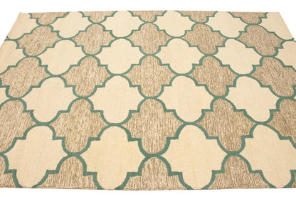 Multicolored Trellis Design 5X8 Hand-Tufted