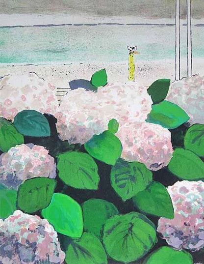 Coast Where Hydrangeas Bloom Signed Jean Pierre Cassigneul