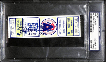 Rod Carew Hof Twins Angels Signed/Inscr 3000Th