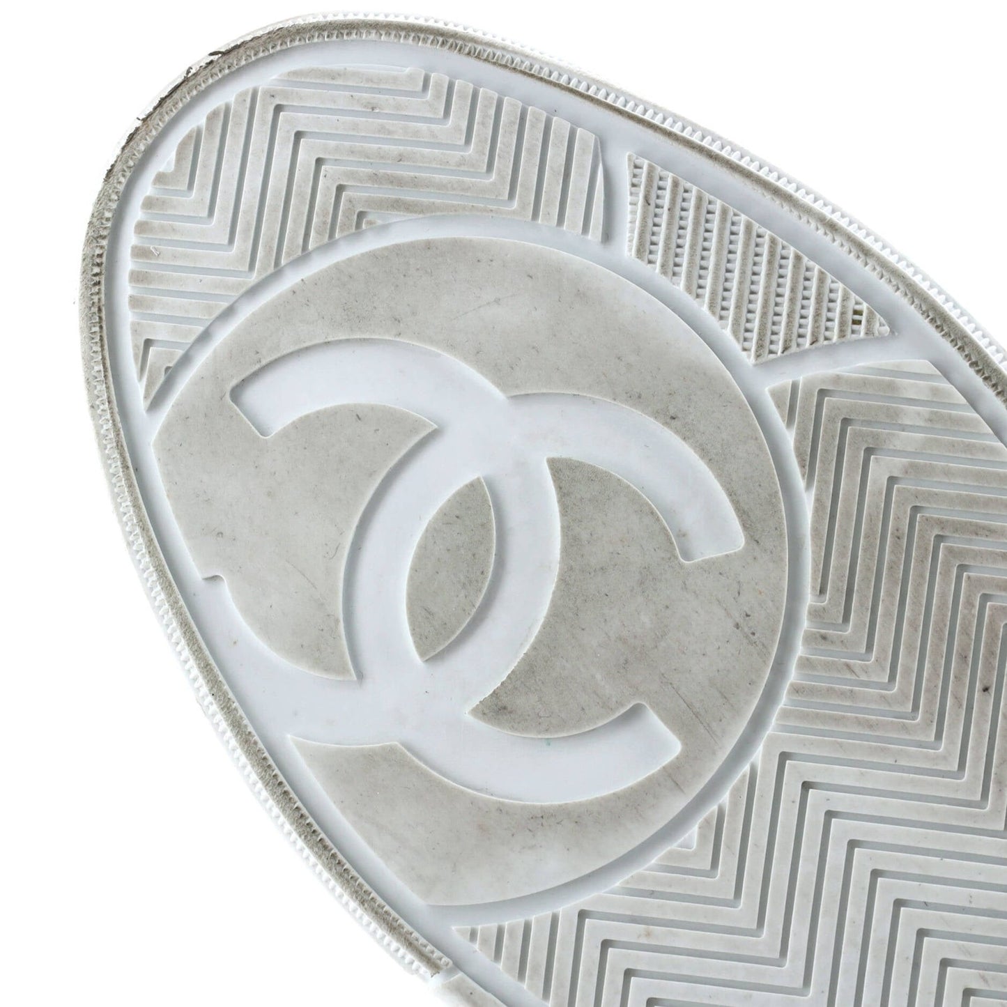 Chanel Women'S Cc Low-Top Sneakers Perforated Leather