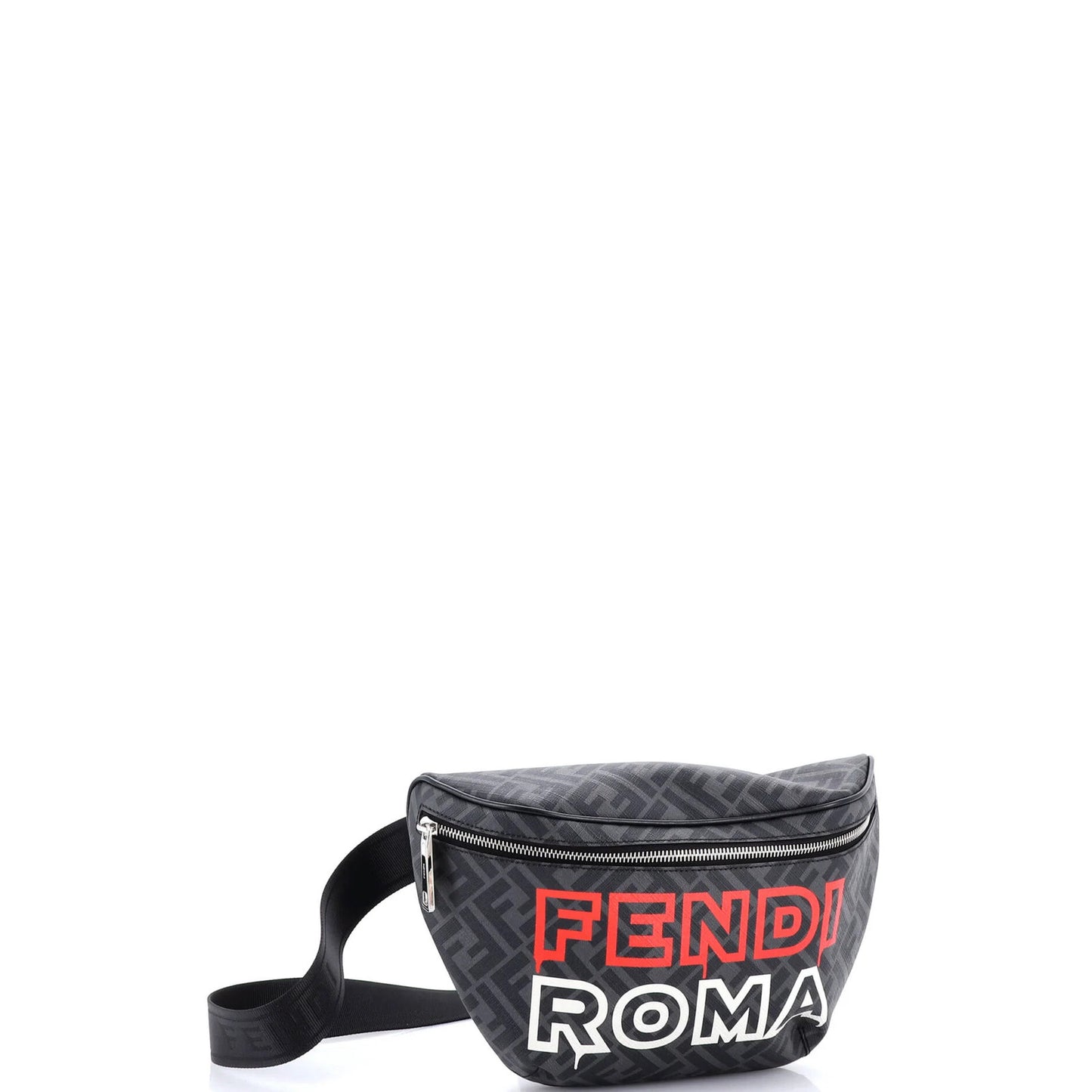 Fendi Ff 1974 Logo Waist Bag Zucca Coated Canvas Medium