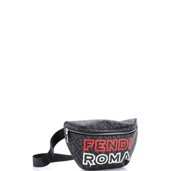 Fendi Ff 1974 Logo Waist Bag Zucca Coated Canvas Medium