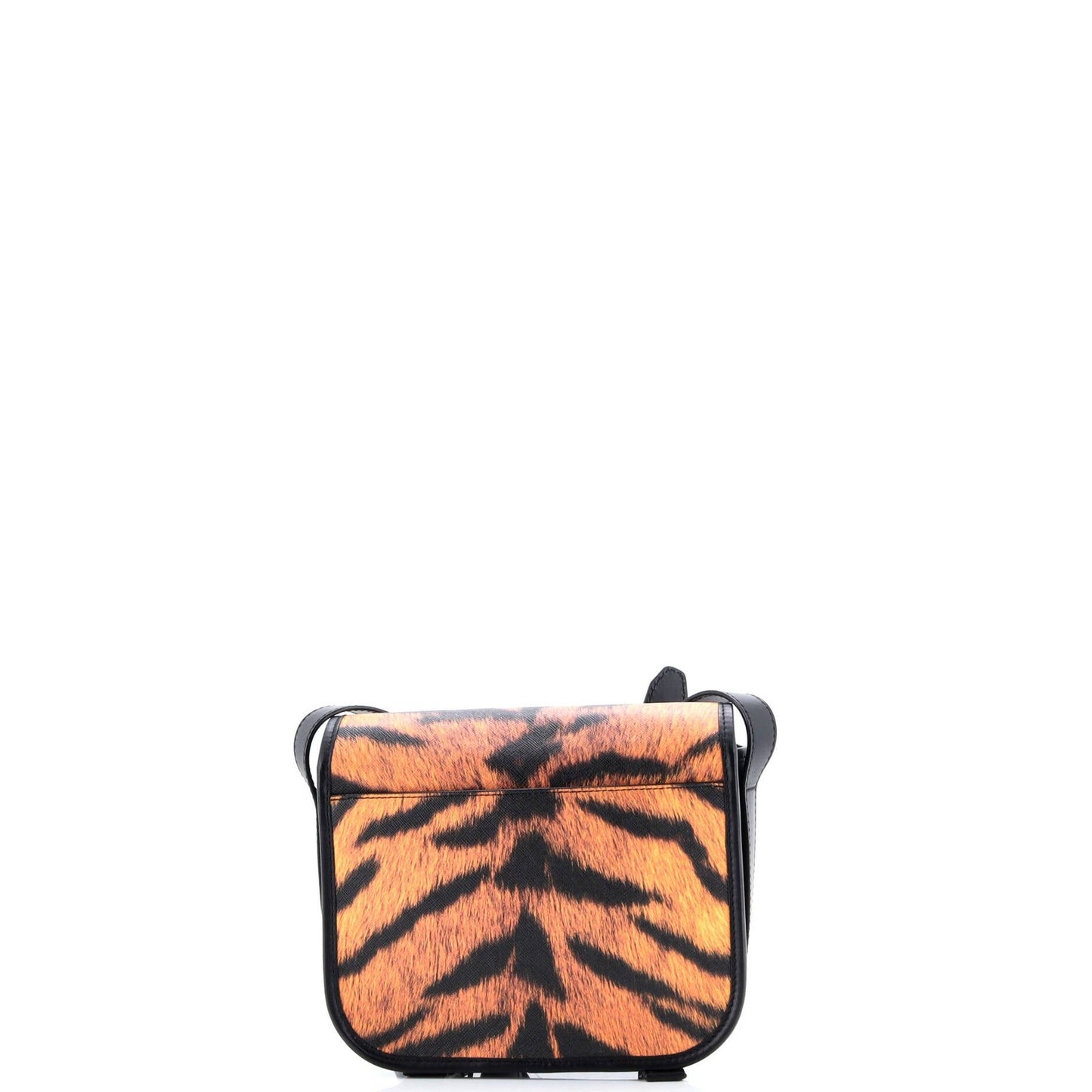 Burberry Double Buckle Flap Messenger Bag Printed Coated Canvas Small