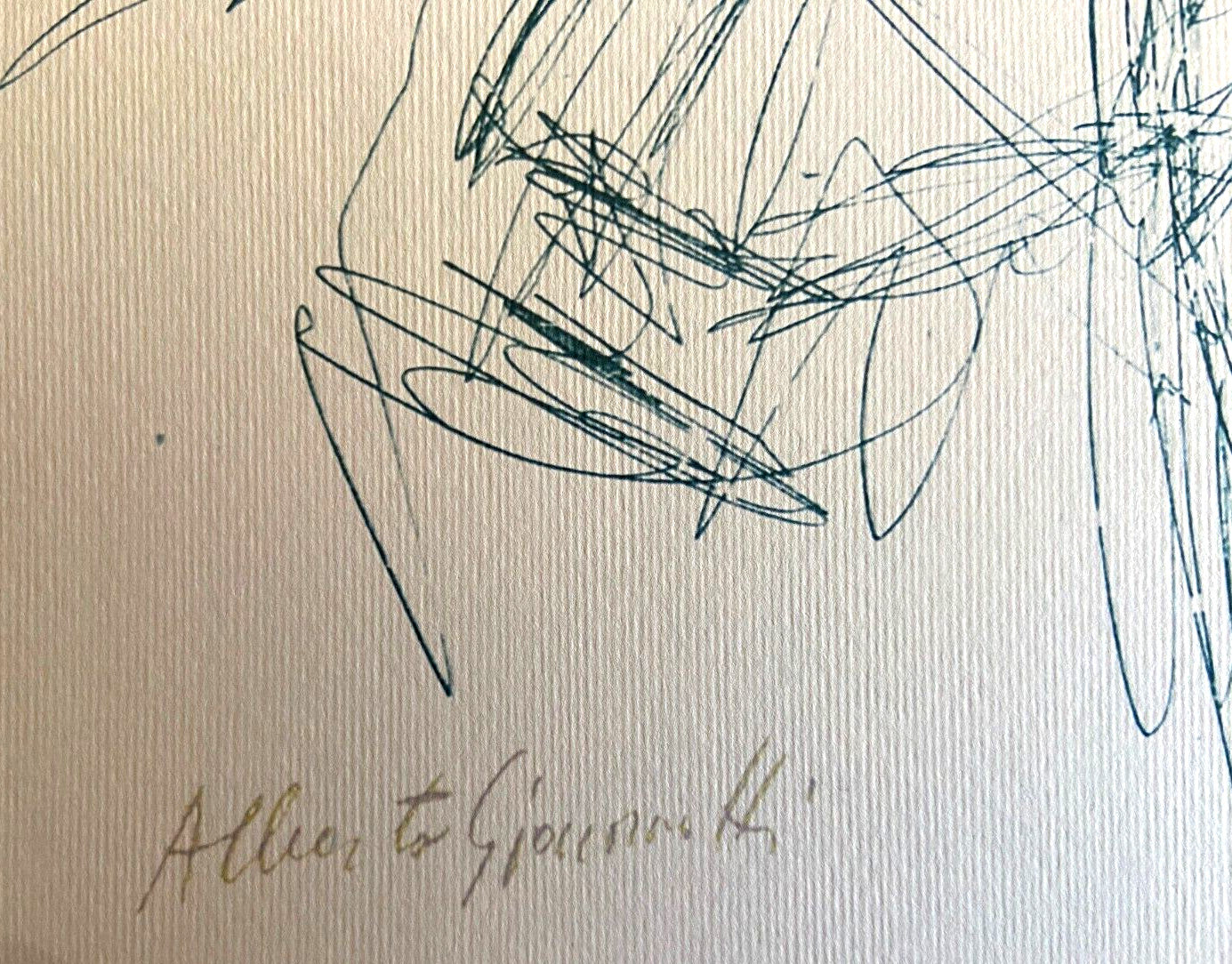 Alberto Giacometti Lithograph Certificated Numbered Coa Signed