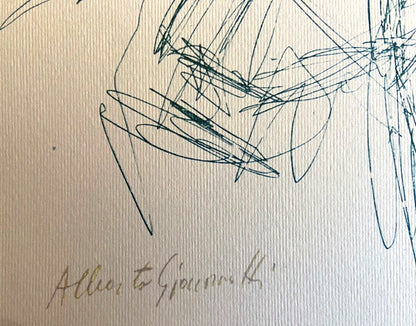 Alberto Giacometti Lithograph Certificated Numbered Coa Signed