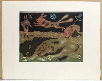 Erich Brauer Etching Judaica Biblical 