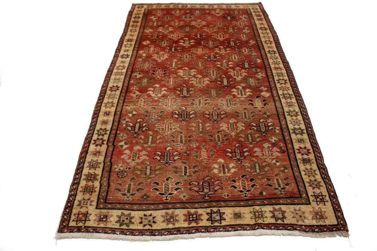 5X9 Ft Rare Size Antique Oriental Rug Floral