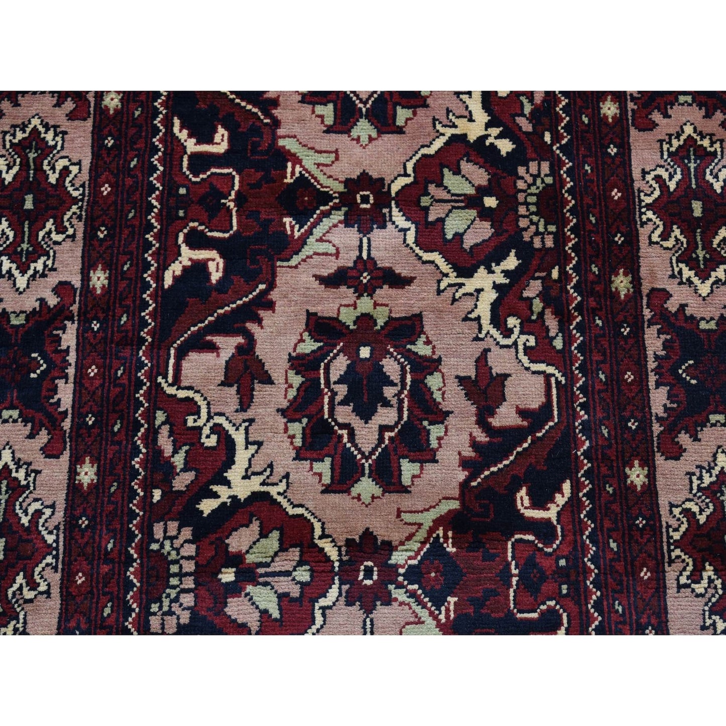 2'10"x18'10" Red Afghan Khamyab Shiny Wool Hand Knotted XL Runner Rug