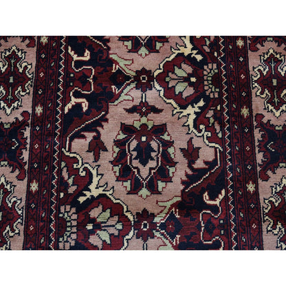 2'10"x18'10" Red Afghan Khamyab Shiny Wool Hand Knotted XL Runner Rug
