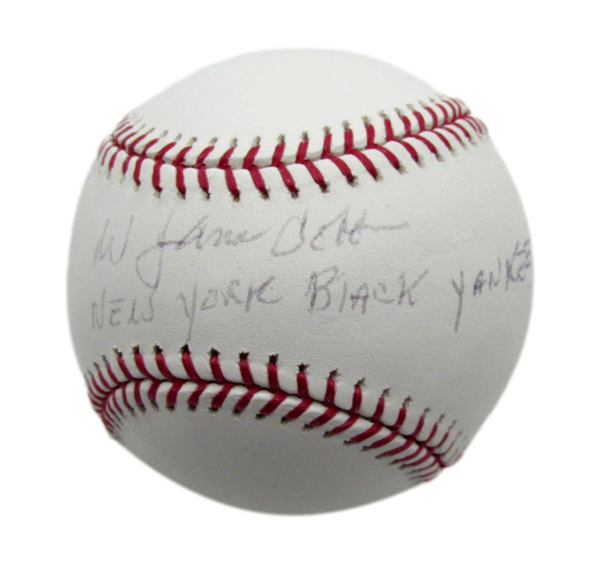 W James Cobbin Autographed Oml Baseball Negro League Ny Black Yankees Jsa 179746